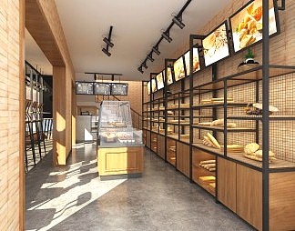 工业LOFT蛋糕店3D模型下载