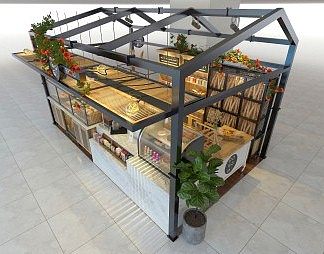 工业LOFT面包店3D模型下载