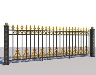 简欧围栏3D模型下载