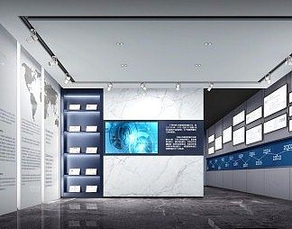 现代展厅3D模型下载