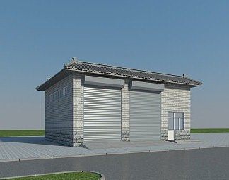 新中式建筑3D模型下载