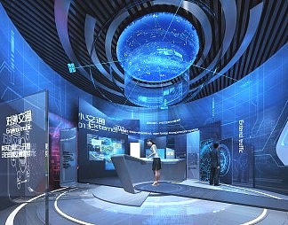 现代展厅3D模型下载