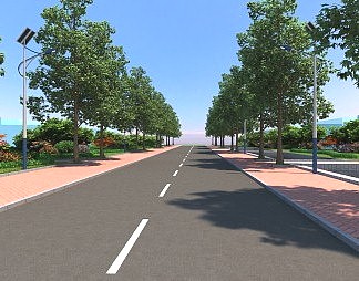 现代道路3D模型下载