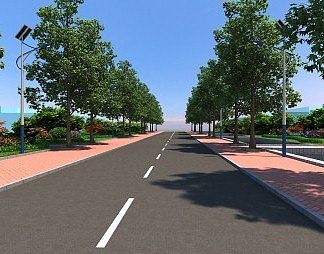 现代道路3D模型下载