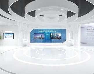 现代展厅3D模型下载