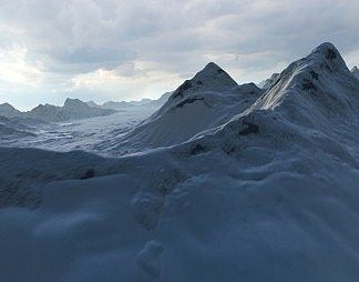 现代雪山3D模型下载