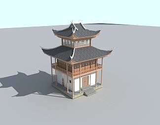 中式古建3D模型下载