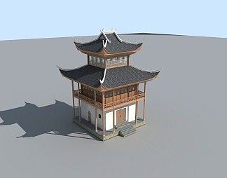 中式古建3D模型下载