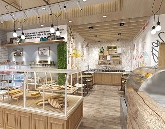 北欧蛋糕店3D模型下载