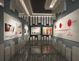 现代展厅3D模型下载