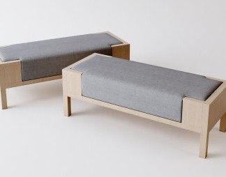 北欧沙发凳3D模型下载