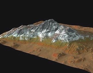 现代雪山3D模型下载