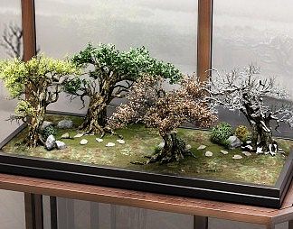 现代盆景3D模型下载