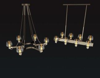 现代吊灯3D模型下载