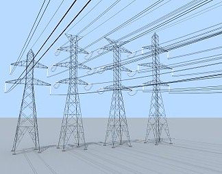 现代电塔3D模型下载
