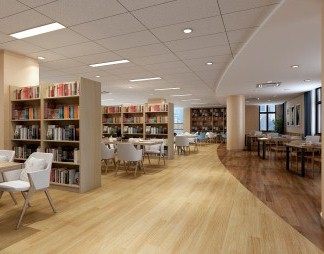 现代图书馆3D模型下载