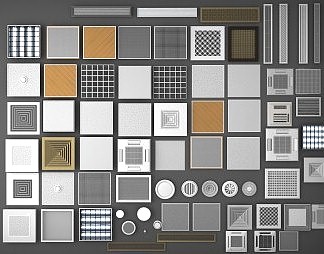 现代通风口3D模型下载