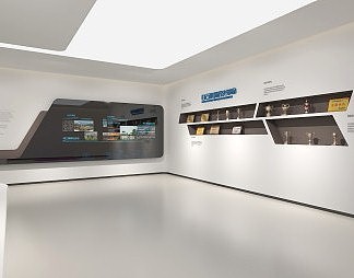 现代展厅3D模型下载