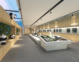 现代展厅3D模型下载