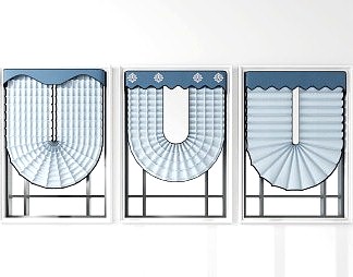 欧式罗马帘3D模型下载