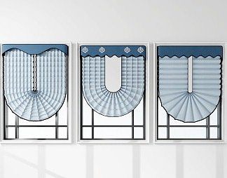 欧式罗马帘3D模型下载