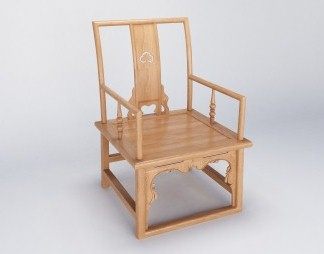 新中式扶手椅3D模型下载