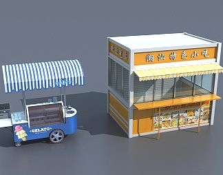 现代售货车3D模型下载