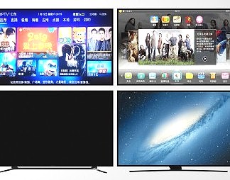现代电视机3D模型下载