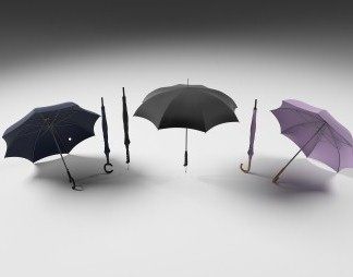 现代雨伞3D模型下载