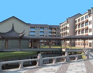 中式古建3D模型下载