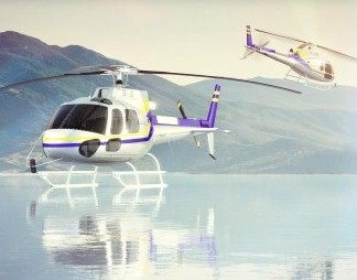 现代直升机3D模型下载