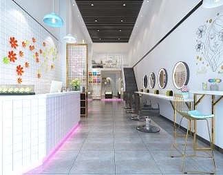 现代奶茶店3D模型下载