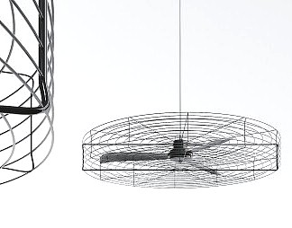 工业LOFT吊扇3D模型下载