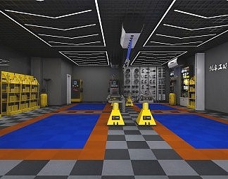 现代汽车店3D模型下载