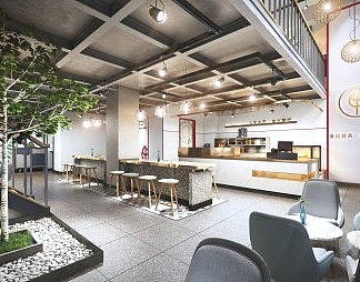 混搭奶茶店3D模型下载