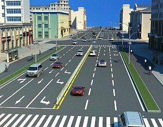 现代道路3D模型下载