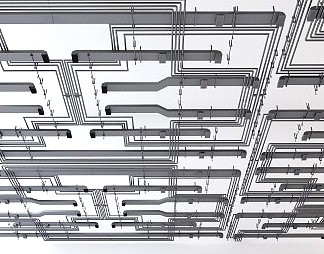 现代管道3D模型下载