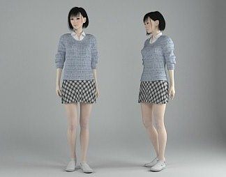 现代女人3D模型下载