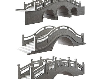 中式桥3D模型下载