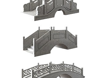 中式桥3D模型下载