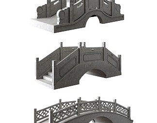 中式桥3D模型下载