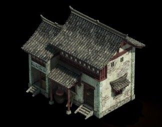 中式房子3D模型下载