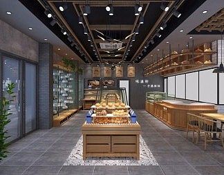 工业LOFT蛋糕店3D模型下载