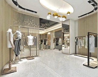 现代服装店3D模型下载