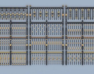 欧式围栏3D模型下载