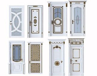 欧式平开门3D模型下载