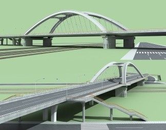 现代桥3D模型下载
