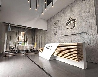 工业LOFT前台3D模型下载