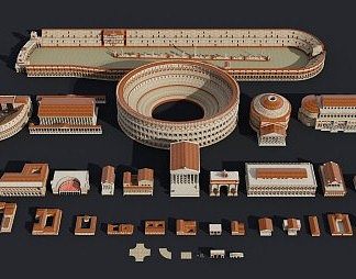 欧式建筑3D模型下载