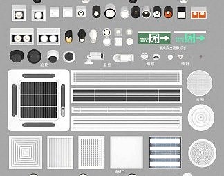 现代通风口3D模型下载